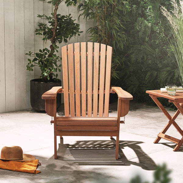 House of Hampton Reynaldo Solid Wood Folding Adirondack Chair Wayfair.co.uk